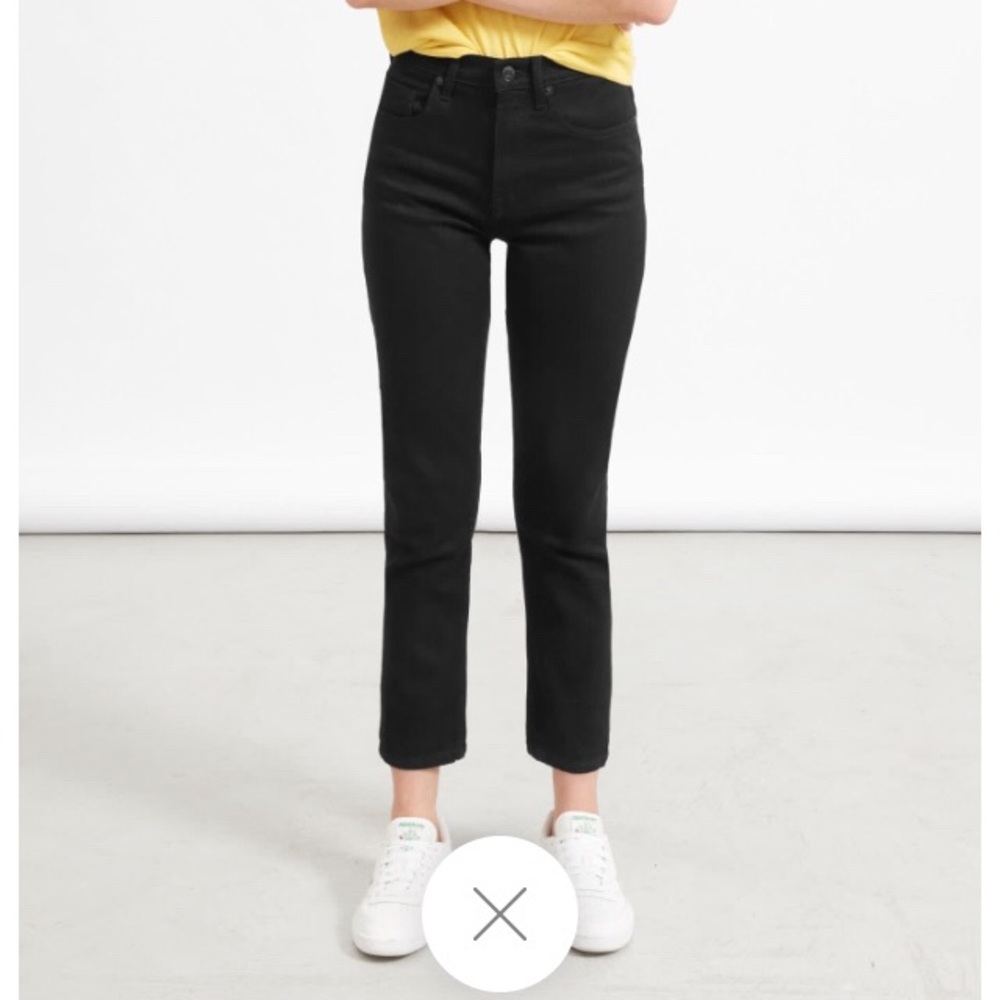 never worn! Everlane cheeky straight jean black 30